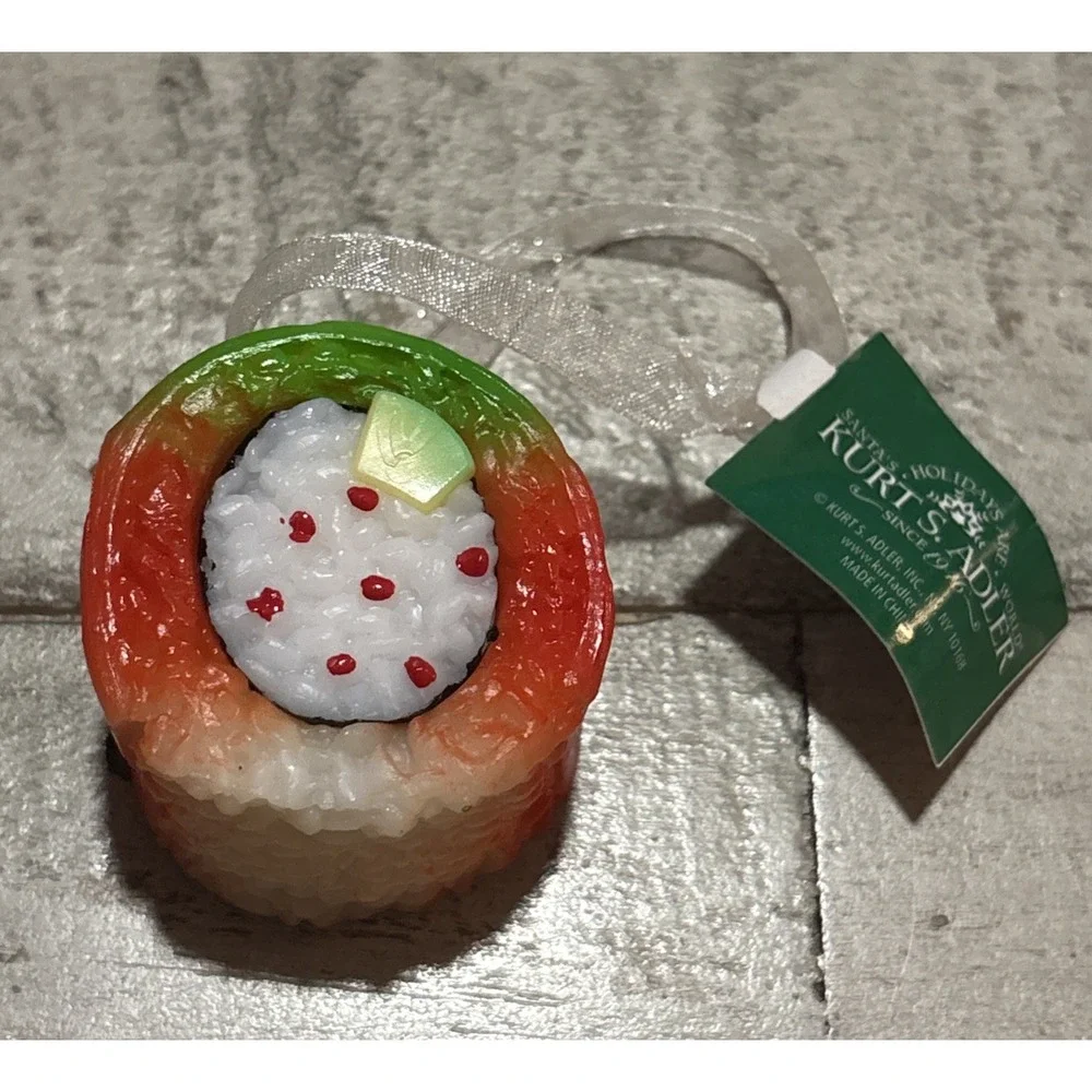 Kurt Adler Holidays‎ Are Santa's World Sushi Plastic Ornaments, Set of 3